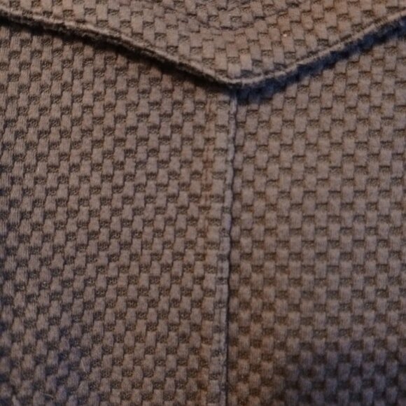 SUGAR FLY Peacoat womens XS Brown softshell woven Seersucker look Sexy Coat! - Picture 10 of 13